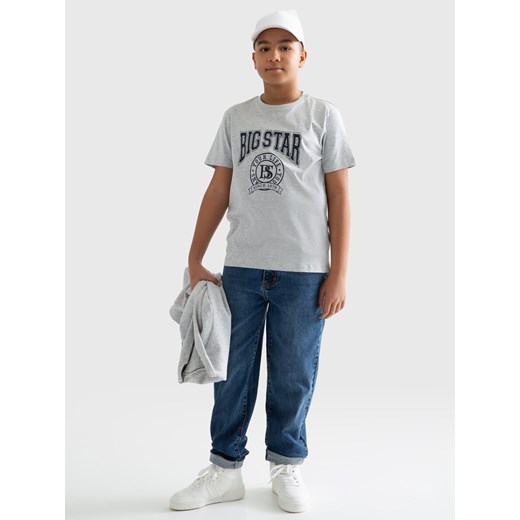 Koszulka chłopięca z nadrukiem szara Holger 901 ze sklepu Big Star w kategorii T-shirty chłopięce - zdjęcie 169744789
