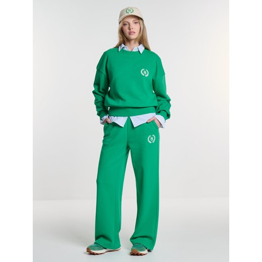 Bluza damska z bawełny organicznej zielona Springa 301/ Pekina 301 ze sklepu Big Star w kategorii Bluzy damskie - zdjęcie 169744847