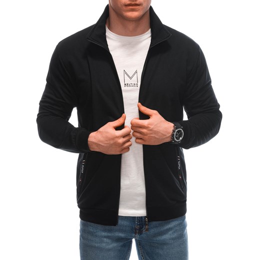 Bluza męska bez kaptura 1639B - czarna ze sklepu Edoti w kategorii Bluzy męskie - zdjęcie 169745099