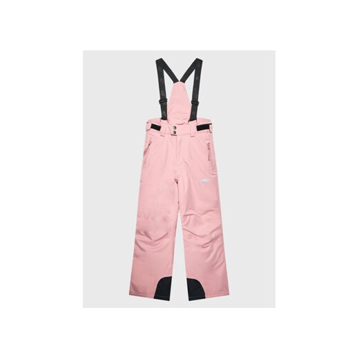 4F Spodnie narciarskie HJZ22-JSPDN001 Różowy Regular Fit ze sklepu MODIVO w kategorii Spodnie dziewczęce - zdjęcie 169747899