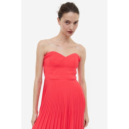 H & M - Długa sukienka bandeau - Czerwony H & M 42 H&M