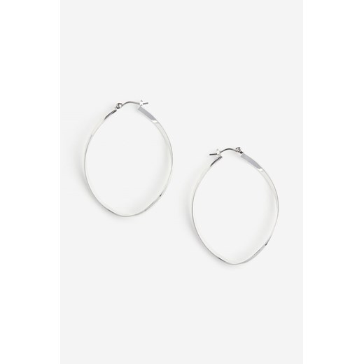H & M - Owalne kolczyki kółka - Srebrny ze sklepu H&M w kategorii Kolczyki - zdjęcie 169749158