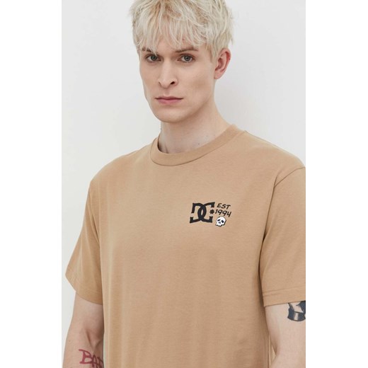 DC t-shirt bawełniany męski kolor beżowy z nadrukiem ADYZT05392 ze sklepu ANSWEAR.com w kategorii T-shirty męskie - zdjęcie 169750428