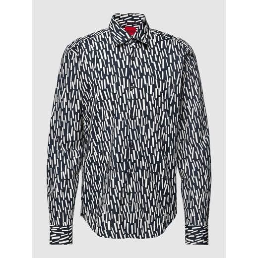 Koszula casualowa o kroju slim fit ze wzorem na całej powierzchni model ‘Ermo’ ze sklepu Peek&Cloppenburg  w kategorii Koszule męskie - zdjęcie 169751006