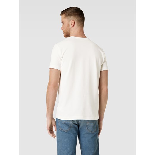 T-shirt męski Gant biały bawełniany z krótkim rękawem 