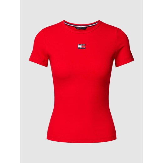 T-shirt o kroju slim fit z efektem prążkowania Tommy Jeans M Peek&Cloppenburg 