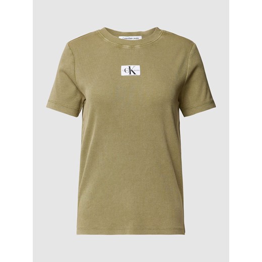 T-shirt z naszywką z logo ze sklepu Peek&Cloppenburg  w kategorii Bluzki damskie - zdjęcie 169751348