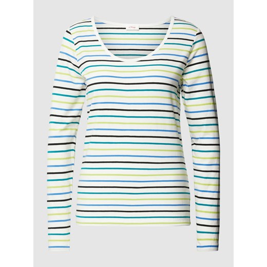 Bluzka z długim rękawem z wzorem w paski ze sklepu Peek&Cloppenburg  w kategorii Bluzki damskie - zdjęcie 169751855