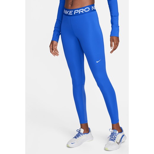 Damskie legginsy ze średnim stanem i wstawkami z siateczki Nike Pro - Niebieski ze sklepu Nike poland w kategorii Spodnie damskie - zdjęcie 169754388