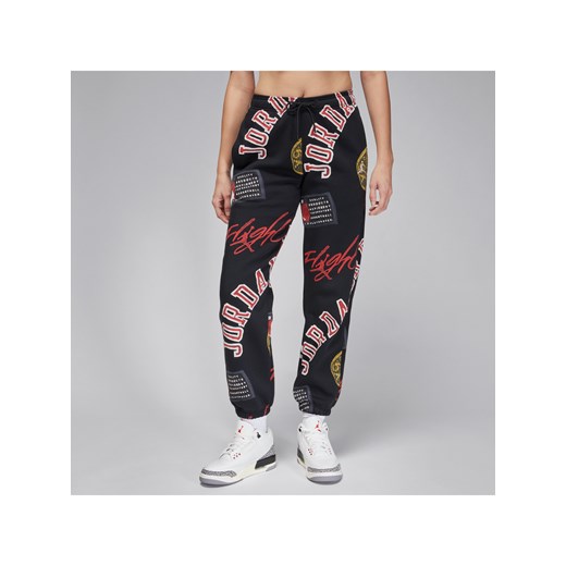 Damskie spodnie z dzianiny Jordan Brooklyn Fleece - Czerń ze sklepu Nike poland w kategorii Spodnie damskie - zdjęcie 169754399
