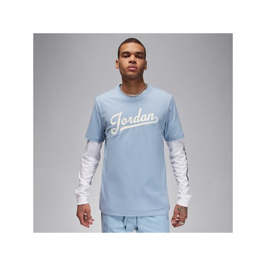 T-shirt męski Jordan Flight MVP - Niebieski ze sklepu Nike poland w kategorii T-shirty męskie - zdjęcie 169754435