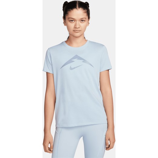 T-shirt damski Dri-FIT Nike Trail - Niebieski ze sklepu Nike poland w kategorii Bluzki damskie - zdjęcie 169754555