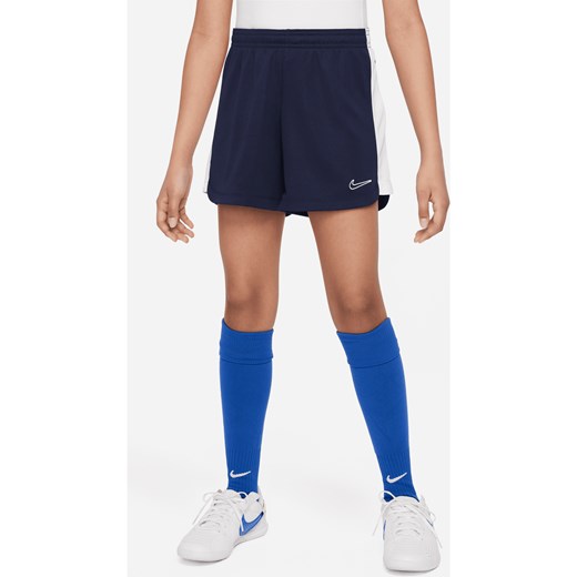 Spodenki piłkarskie dla dużych dzieci (dziewcząt) Nike Dri-FIT Academy 23 - Niebieski ze sklepu Nike poland w kategorii Spodenki dziewczęce - zdjęcie 169754559