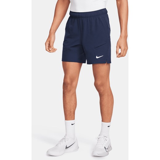Męskie spodenki tenisowe Dri-FIT 18 cm NikeCourt Advantage - Niebieski ze sklepu Nike poland w kategorii Spodenki męskie - zdjęcie 169754579