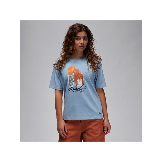 Damski T-shirt z kolażowym nadrukiem Jordan - Niebieski ze sklepu Nike poland w kategorii Bluzki damskie - zdjęcie 169754636