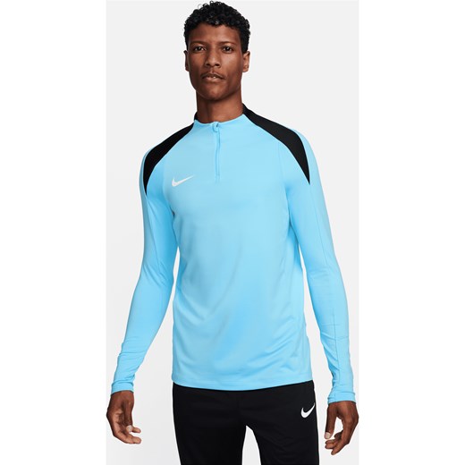 Męska treningowa koszulka piłkarska z zamkiem 1/2 Dri-FIT Nike Strike - Niebieski ze sklepu Nike poland w kategorii T-shirty męskie - zdjęcie 169754649
