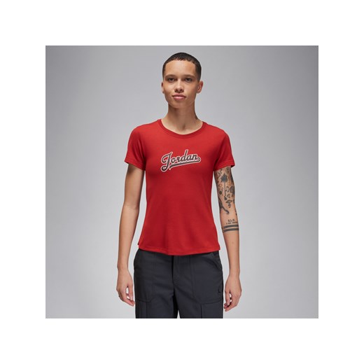 T-shirt damski o dopasowanym kroju Jordan - Czerwony ze sklepu Nike poland w kategorii Bluzki damskie - zdjęcie 169754755