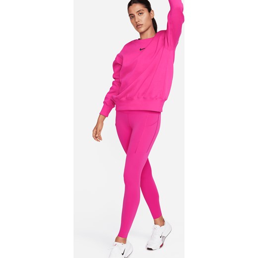 Damskie legginsy 7/8 z wysokim stanem i kieszeniami zapewniające średnie wsparcie Nike Universa - Różowy ze sklepu Nike poland w kategorii Spodnie damskie - zdjęcie 169754827