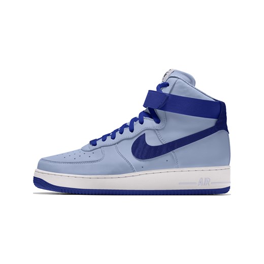 Spersonalizowane buty męskie Nike Air Force 1 High By You - Niebieski ze sklepu Nike poland w kategorii Buty sportowe męskie - zdjęcie 169754906