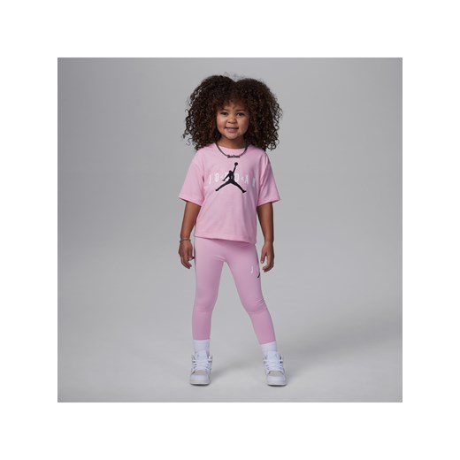 Zestaw z legginsami przyjazny środowisku dla małych dzieci Jordan - Różowy ze sklepu Nike poland w kategorii Komplety dziewczęce - zdjęcie 169754937