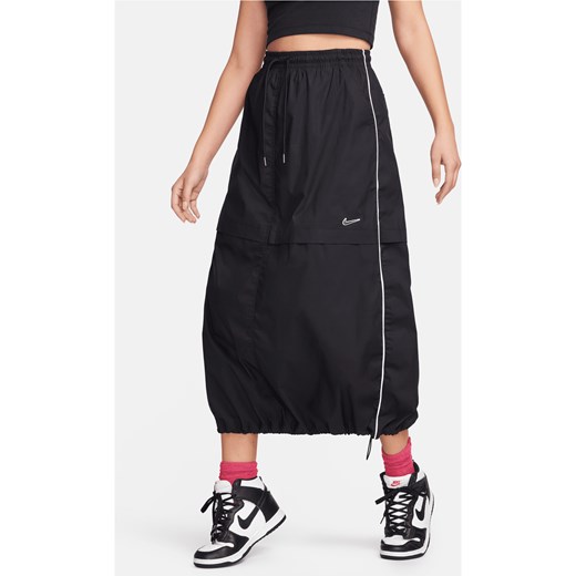 Spódnica damska z tkaniny Nike Sportswear - Czerń ze sklepu Nike poland w kategorii Spódnice - zdjęcie 169755017