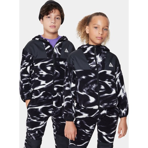 Bluza z kapturem i zamkiem na całej długości dla dużych dzieci Nike ACG „Wolf Tree” - Czerń ze sklepu Nike poland w kategorii Bluzy chłopięce - zdjęcie 169755019