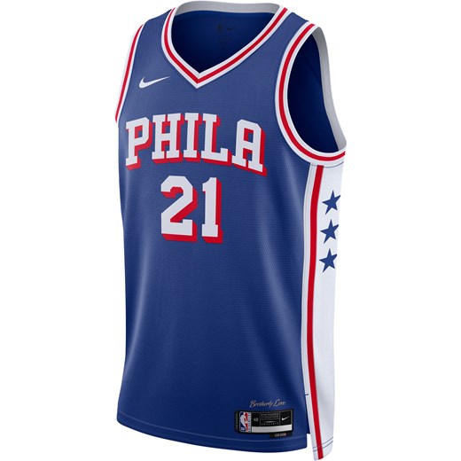 Koszulka męska Nike Dri-FIT NBA Swingman Joel Embiid Philadelphia 76ers 2023/24 Icon Edition - Niebieski ze sklepu Nike poland w kategorii T-shirty męskie - zdjęcie 169755066