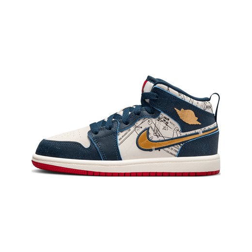 Buty dla małych dzieci Jordan 1 Mid SE - Niebieski Jordan 35 Nike poland