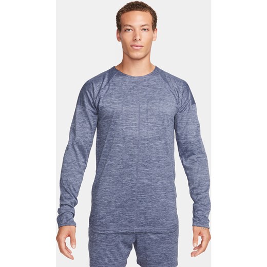 Męska koszulka z półokrągłym dekoltem Dri-FIT Nike Yoga - Niebieski ze sklepu Nike poland w kategorii T-shirty męskie - zdjęcie 169755189