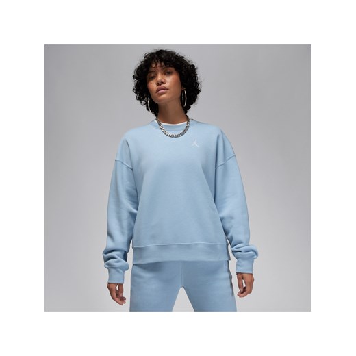 Damska bluza dresowa z półokrągłym dekoltem Jordan Brooklyn Fleece - Niebieski ze sklepu Nike poland w kategorii Bluzy damskie - zdjęcie 169755199