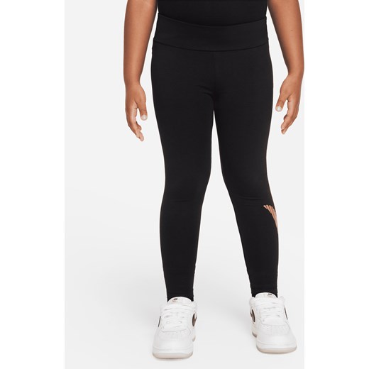 Legginsy dla małych dzieci Nike Sportswear Shine Leggings - Czerń ze sklepu Nike poland w kategorii Spodnie dziewczęce - zdjęcie 169755207
