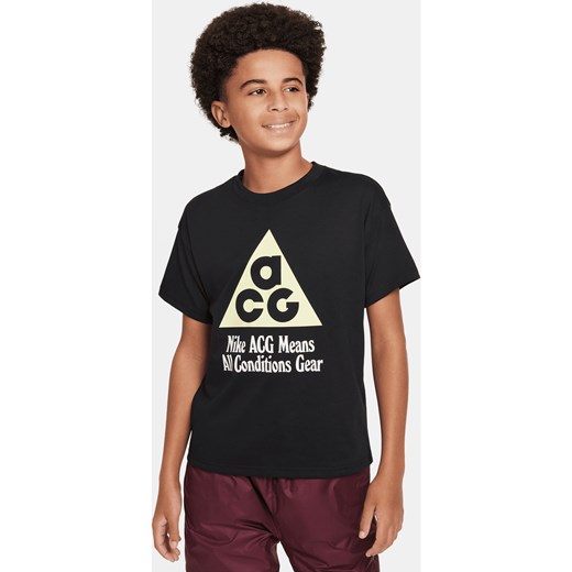 T-shirt dla dużych dzieci Nike ACG - Czerń ze sklepu Nike poland w kategorii T-shirty chłopięce - zdjęcie 169755209