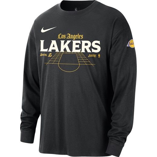 Męski T-shirt z długim rękawem Max90 Nike NBA Los Angeles Lakers - Czerń ze sklepu Nike poland w kategorii T-shirty męskie - zdjęcie 169755287