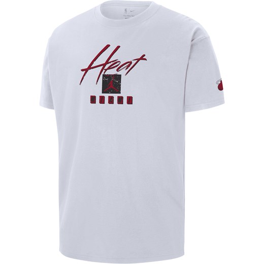 T-shirt męski Jordan NBA Max90 Miami Heat Courtside Statement Edition - Biel Jordan XL Nike poland