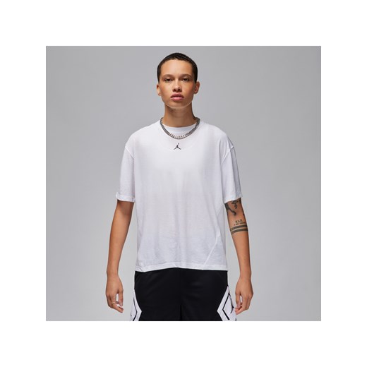 Damska koszulka z krótkim rękawem i motywem otwartego rombu Jordan Sport - Biel ze sklepu Nike poland w kategorii Bluzki damskie - zdjęcie 169755455