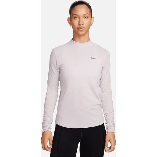 Damska koszulka z długim rękawem i półgolfem do biegania Dri-FIT Nike Swift - Fiolet ze sklepu Nike poland w kategorii Bluzki damskie - zdjęcie 169755627