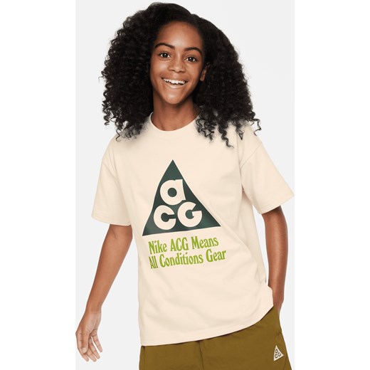 T-shirt dla dużych dzieci Nike ACG - Brązowy ze sklepu Nike poland w kategorii T-shirty chłopięce - zdjęcie 169755748