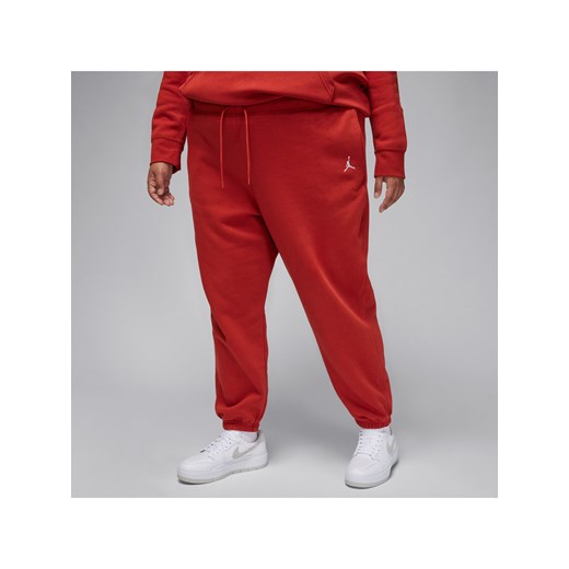 Spodnie damskie Jordan Brooklyn Fleece (duże rozmiary) - Czerwony ze sklepu Nike poland w kategorii Spodnie damskie - zdjęcie 169755788
