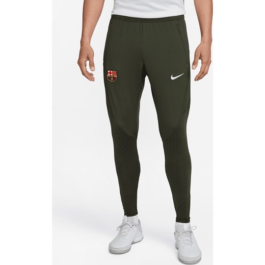 Męskie dzianinowe spodnie piłkarskie Nike Dri-FIT FC Barcelona Strike - Zieleń ze sklepu Nike poland w kategorii Spodnie męskie - zdjęcie 169755855