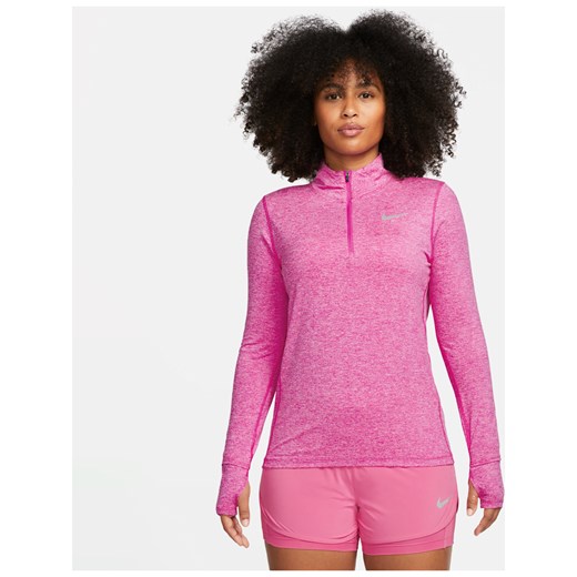 Bluzka damska różowa Nike z długim rękawem z golfem 