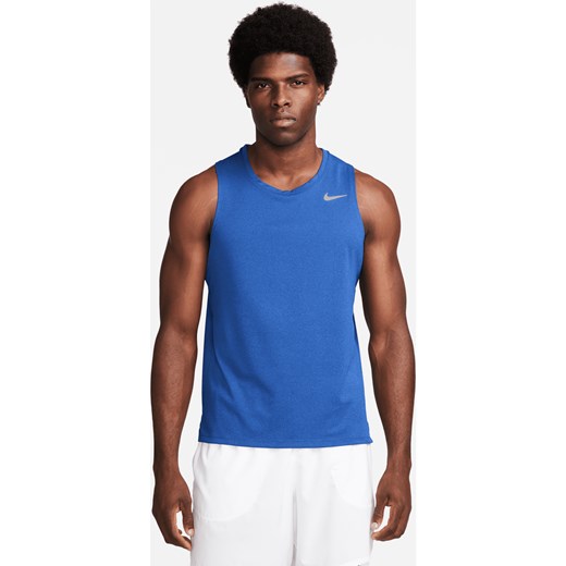 Męska koszulka bez rękawów do biegania Dri-FIT Nike Miler - Niebieski ze sklepu Nike poland w kategorii T-shirty męskie - zdjęcie 169756087