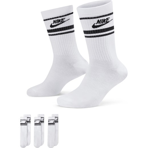 Klasyczne skarpety Nike Sportswear Dri-FIT Everyday Essential (3 pary) - Biel Nike 42-46 Nike poland