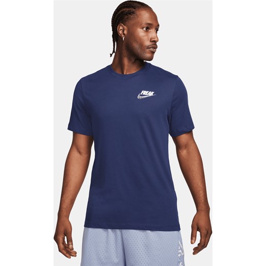 Męski T-shirt do koszykówki Dri-FIT Giannis - Niebieski ze sklepu Nike poland w kategorii T-shirty męskie - zdjęcie 169756168