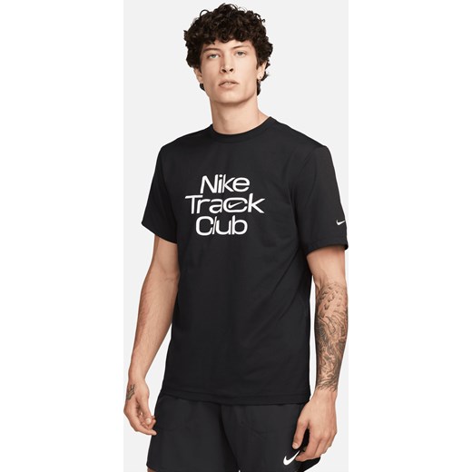 Męska koszulka z krótkim rękawem do biegania Dri-FIT Nike Track Club - Czerń ze sklepu Nike poland w kategorii T-shirty męskie - zdjęcie 169756397