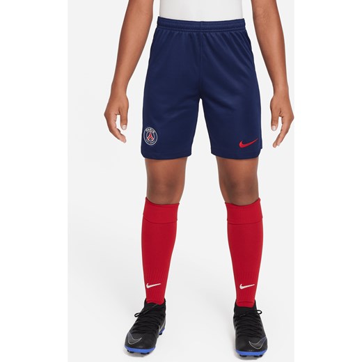Spodenki piłkarskie dla dużych dzieci Nike Dri-FIT Paris Saint-Germain Stadium 2023/24 (wersja domowa/wyjazdowa) - Niebieski ze sklepu Nike poland w kategorii Spodenki chłopięce - zdjęcie 169756428