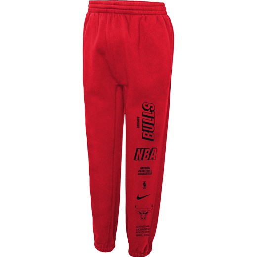 Spodnie z dzianiny dla dużych dzieci Nike NBA Chicago Bulls Courtside - Czerwony ze sklepu Nike poland w kategorii Spodnie chłopięce - zdjęcie 169756435