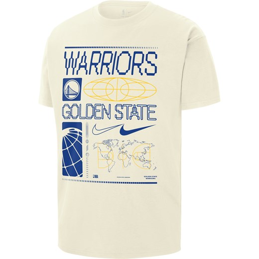 T-shirt męski Nike NBA Max90 Golden State Warriors - Biel ze sklepu Nike poland w kategorii T-shirty męskie - zdjęcie 169756447