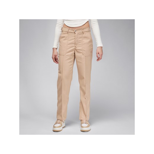 Damskie spodnie z tkaniny Jordan - Brązowy ze sklepu Nike poland w kategorii Spodnie damskie - zdjęcie 169756487