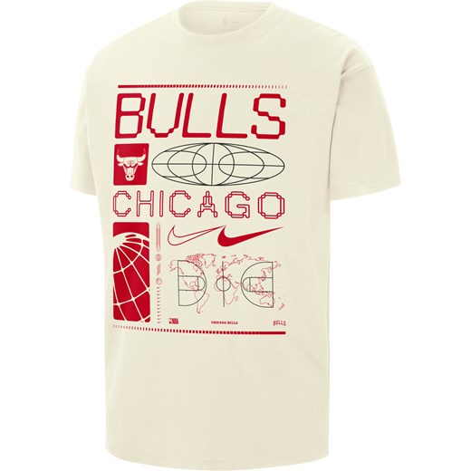 Męski T-shirt Nike NBA Max90 Chicago Bulls - Biel ze sklepu Nike poland w kategorii T-shirty męskie - zdjęcie 169756516