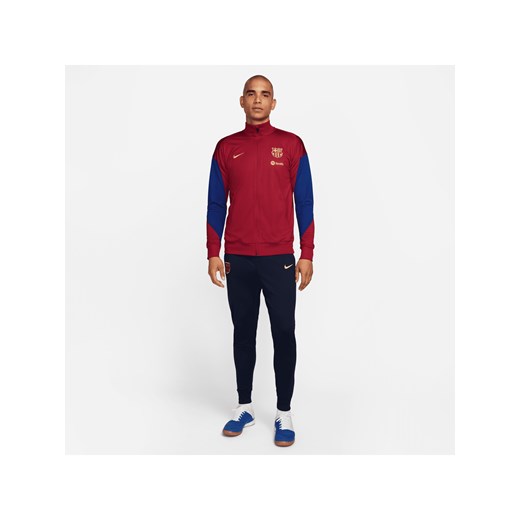 Męski dzianinowy dres piłkarski Nike Dri-FIT FC Barcelona Strike - Czerwony ze sklepu Nike poland w kategorii Dresy męskie - zdjęcie 169756547